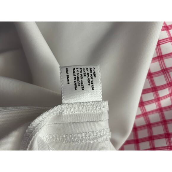 LADY HAGEN Pink and White Golf Skort Size 12 - Picture 6 of 8